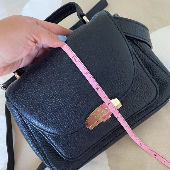 KATE SPADE Alexya Mini Black Pebbled Leather Crossbody Bag - Picture 13 of 14